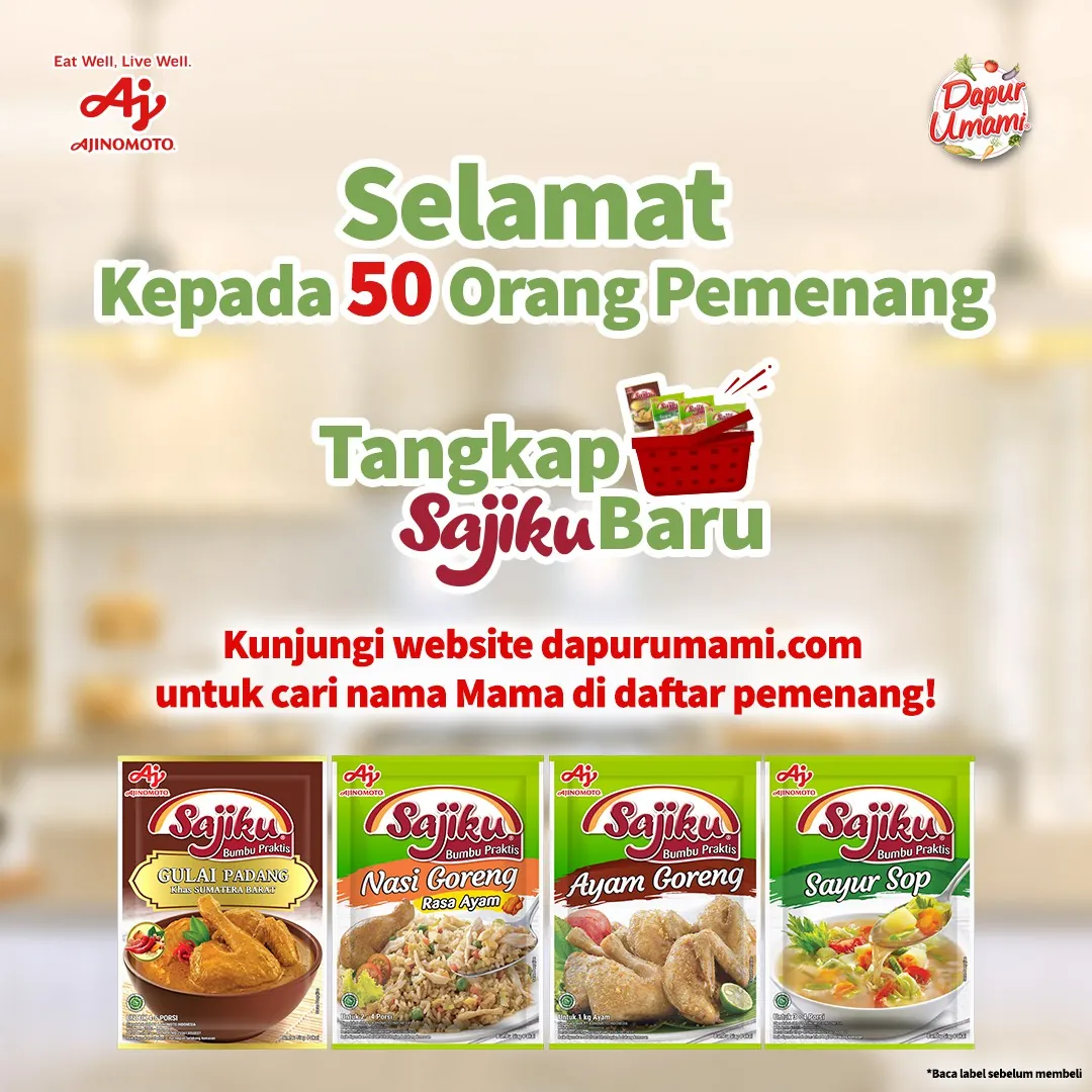 Pengumuman pemenang IG Filter SAJIKU®