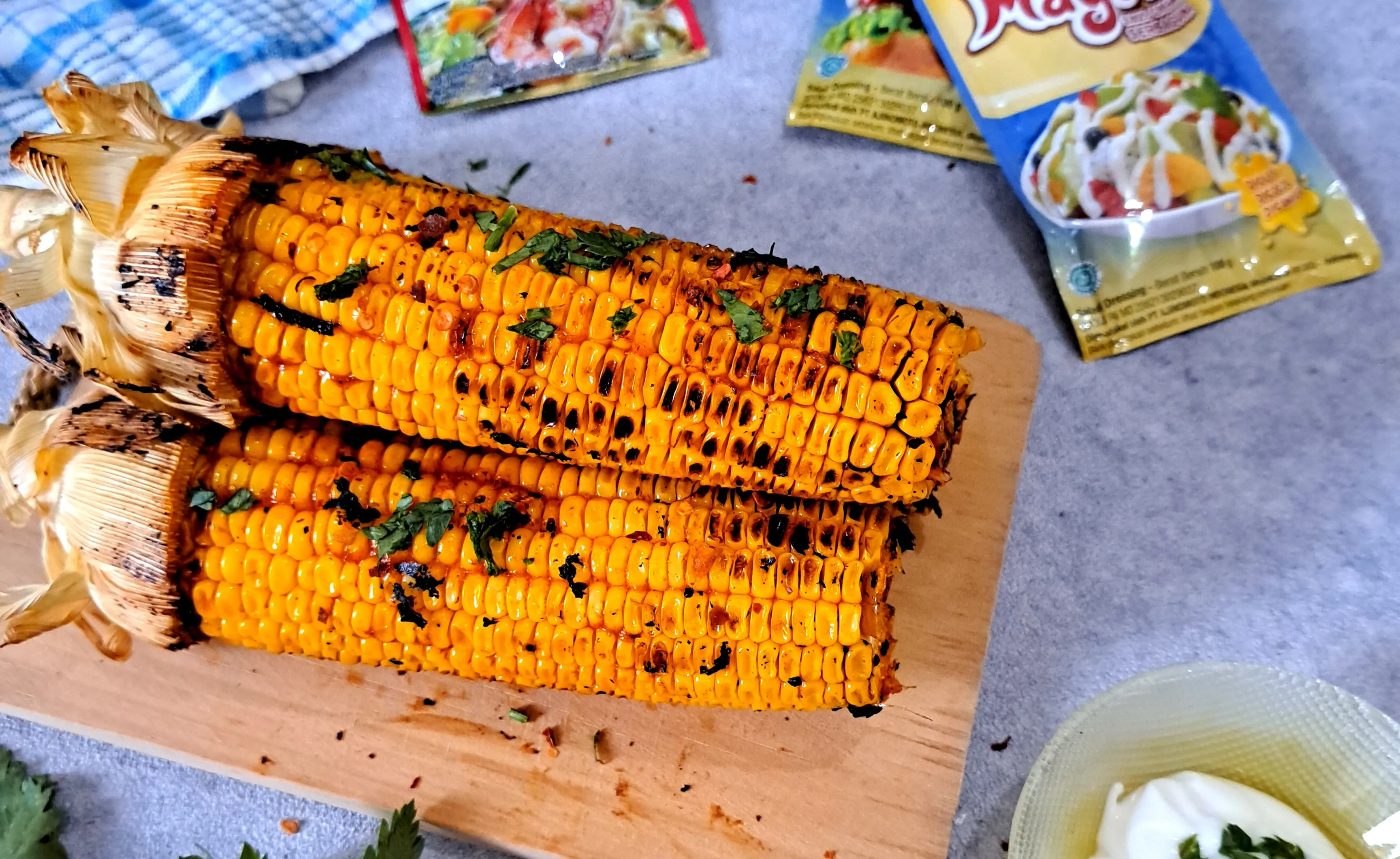 Recook Jagung Bakar Pedas Manis ala SAORI