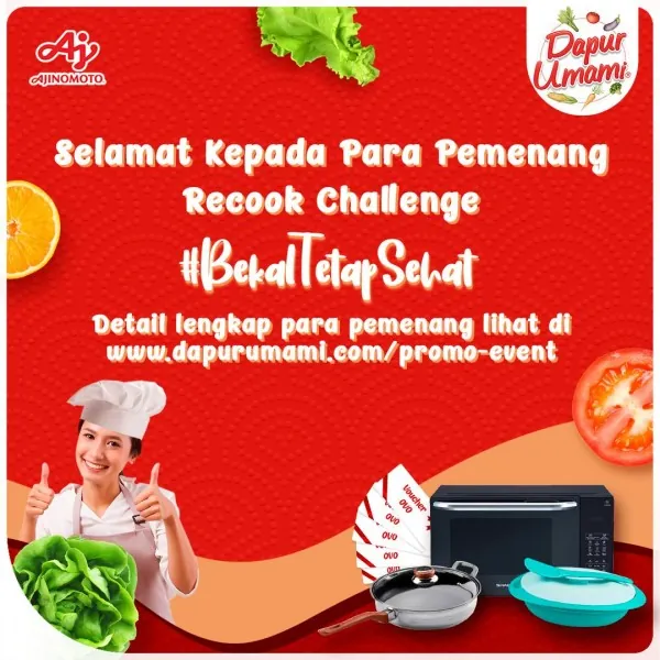 Selamat untuk seluruh pemenang recook challenge #BekalTetapSehat