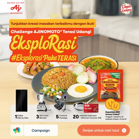 Eksplorasi Kreasi Masakanmu Bersama AJINOMOTO® Terasi Udang!