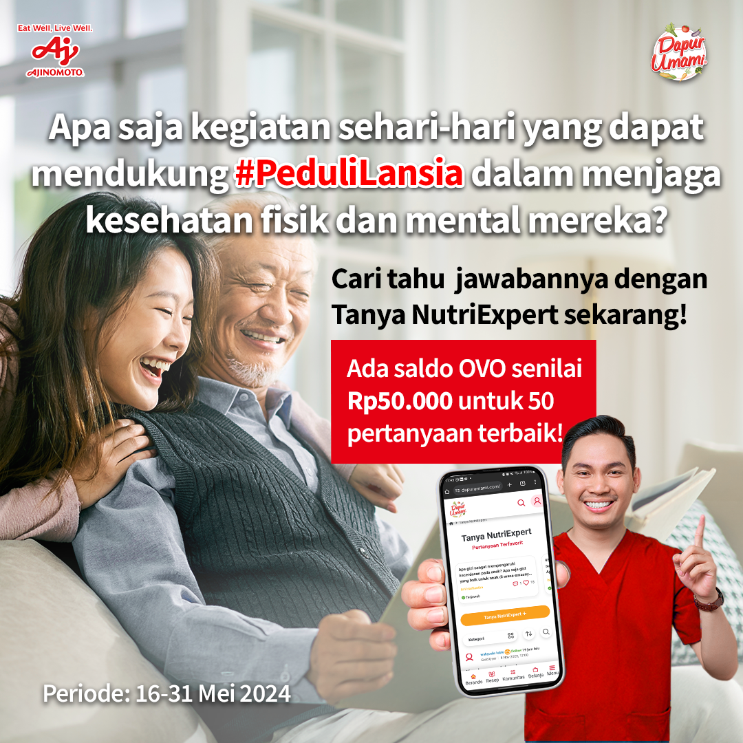 Tanya Nutri Expert Seputar Gizi untuk Lansia