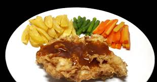 Steak Ayam Krispi Saus Lada Hitam