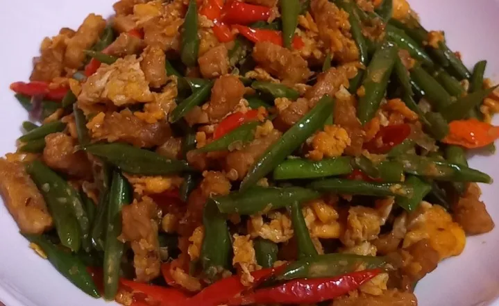 Tumis Buncis Tempe Telor