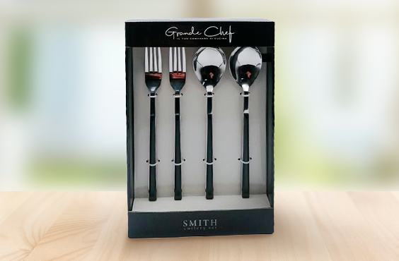 Atria Set Sendok Garpu Smith Black 24pcs