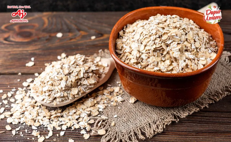 Pilihan karbohidrat kompleks seperti oatmeal dan beras merah untuk diet sehat