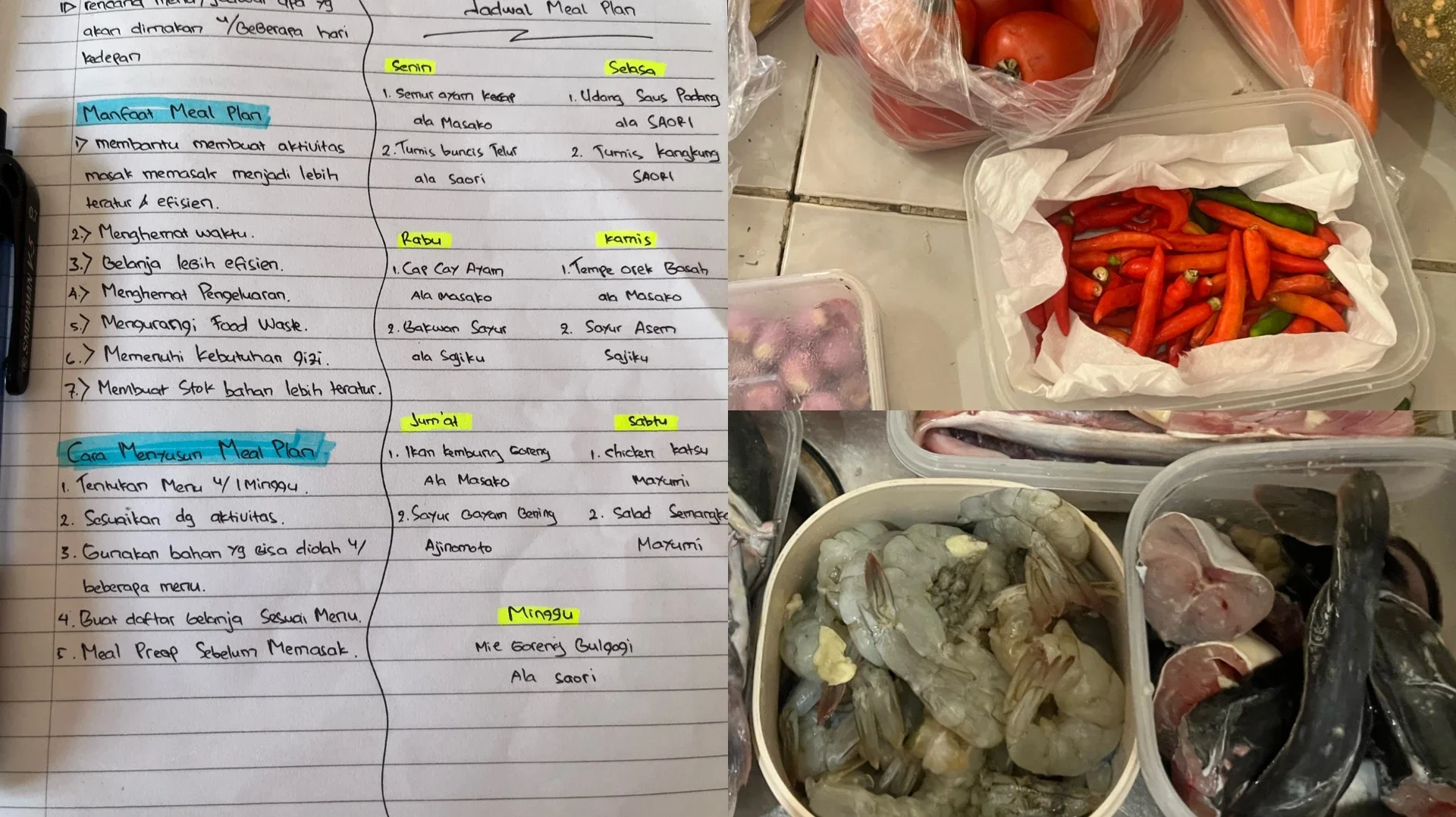Apakah sama Meal Plan & Meal Prep dalam #MealPlanUmamichi