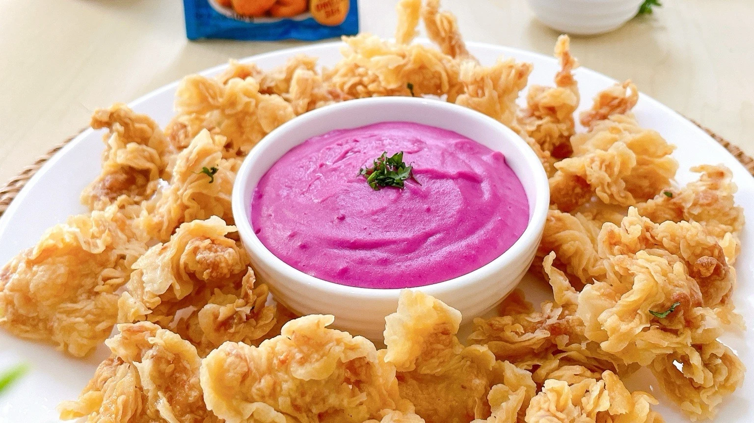 Ayam Crispy Cocol Saus Ubi Ungu Creamy
