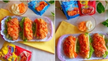 Ayam Keripik Jagung Isi Sayuran