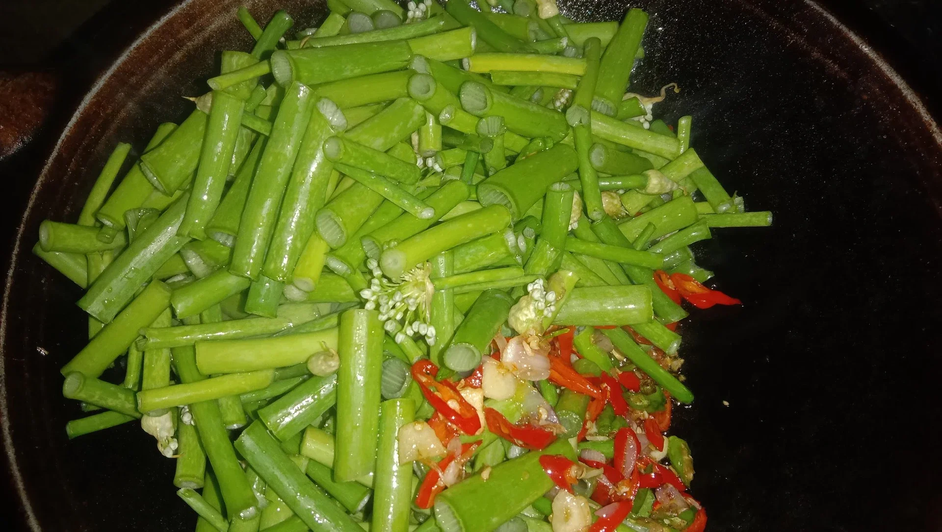 bunga bawang tumis