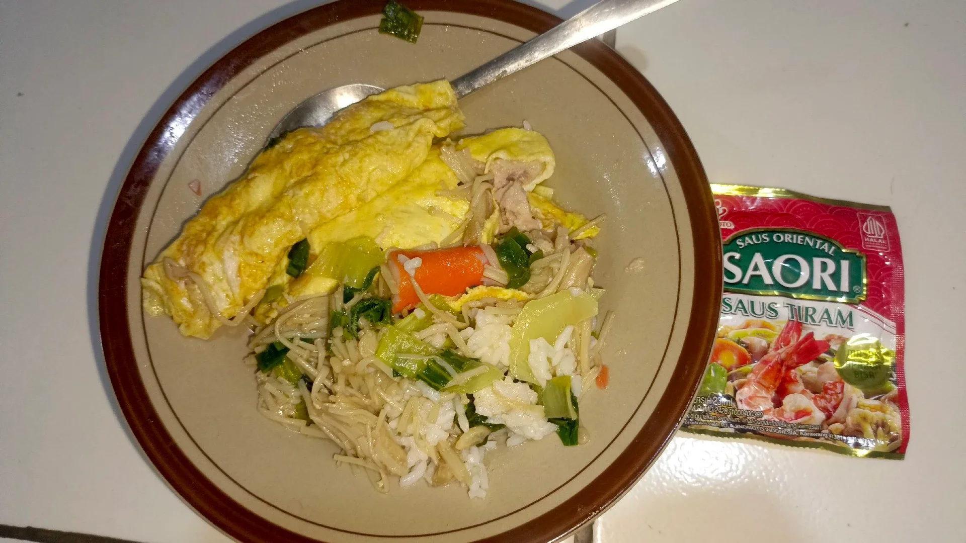 egg chicken tumis sayur enoki #isipiringmuhariini