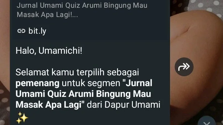 Jadi pemenang di Kuis Arumi #KegiatanFavorit