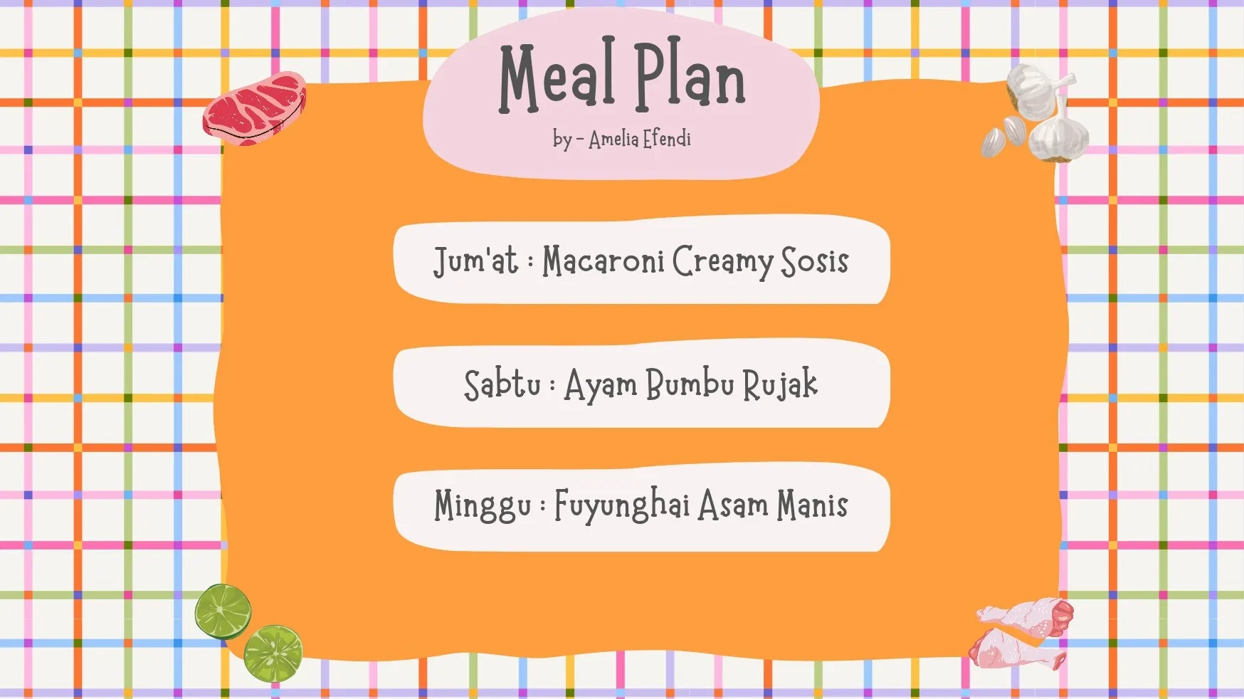 Jurnal Meal Plan Weekend Menu #MealPlanUmamichi