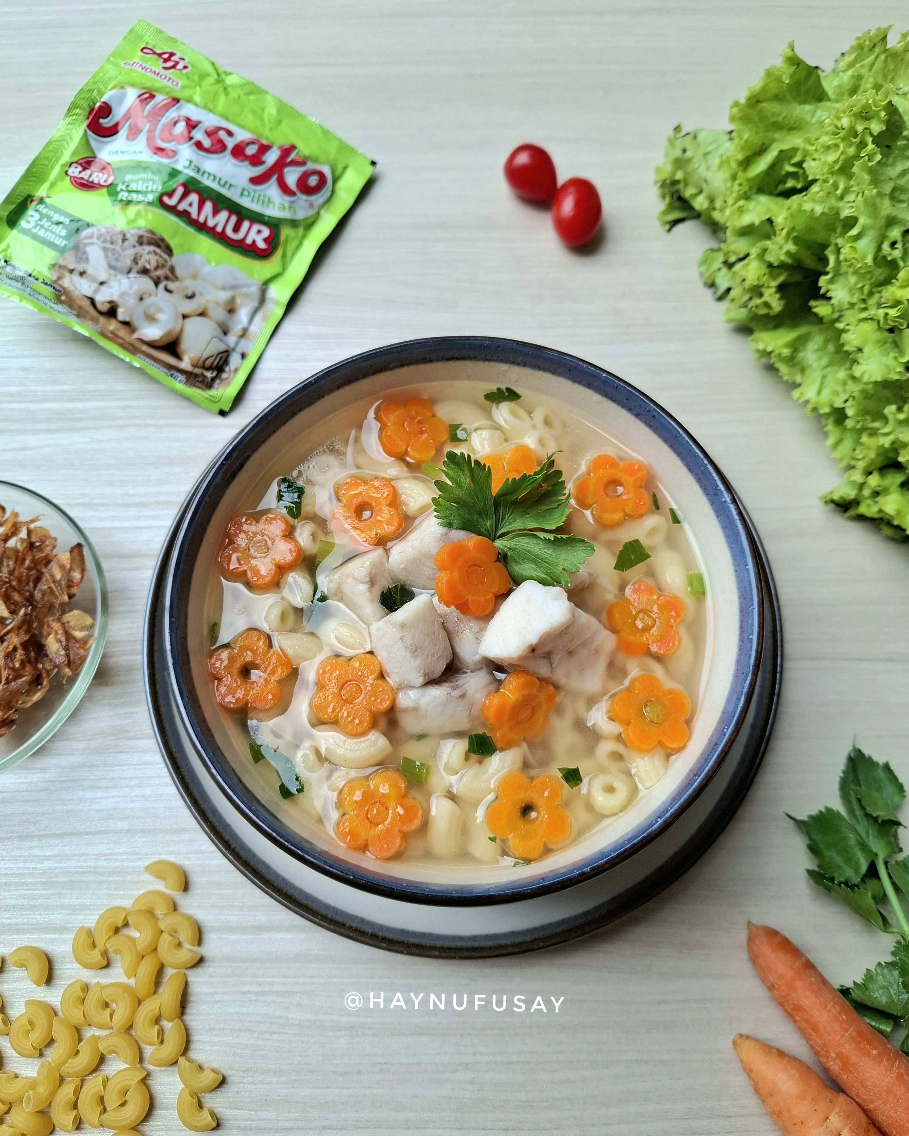 Recook Sup Ikan Masako® Kaldu Jamur ala Mami Abe