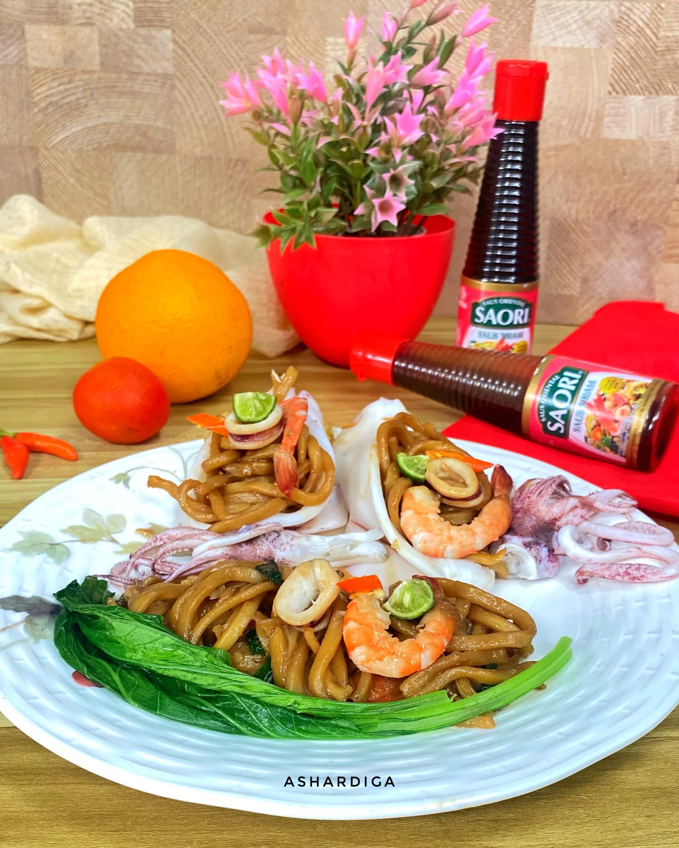 Recook Mie goreng seafood ala Saori