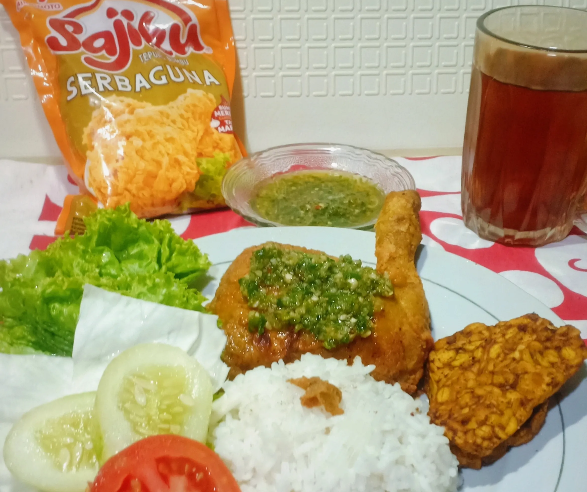 Ayam Penyet Sambal Cabe Ijo