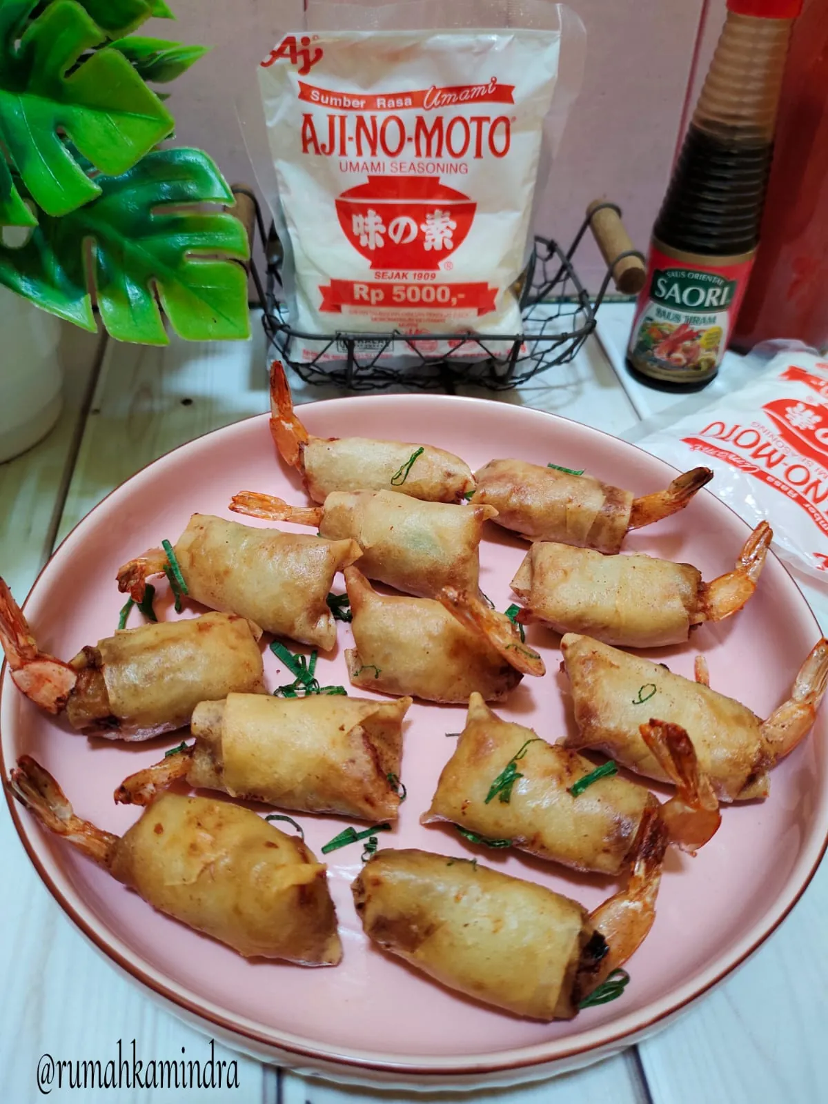 Recook Spring roll prawns