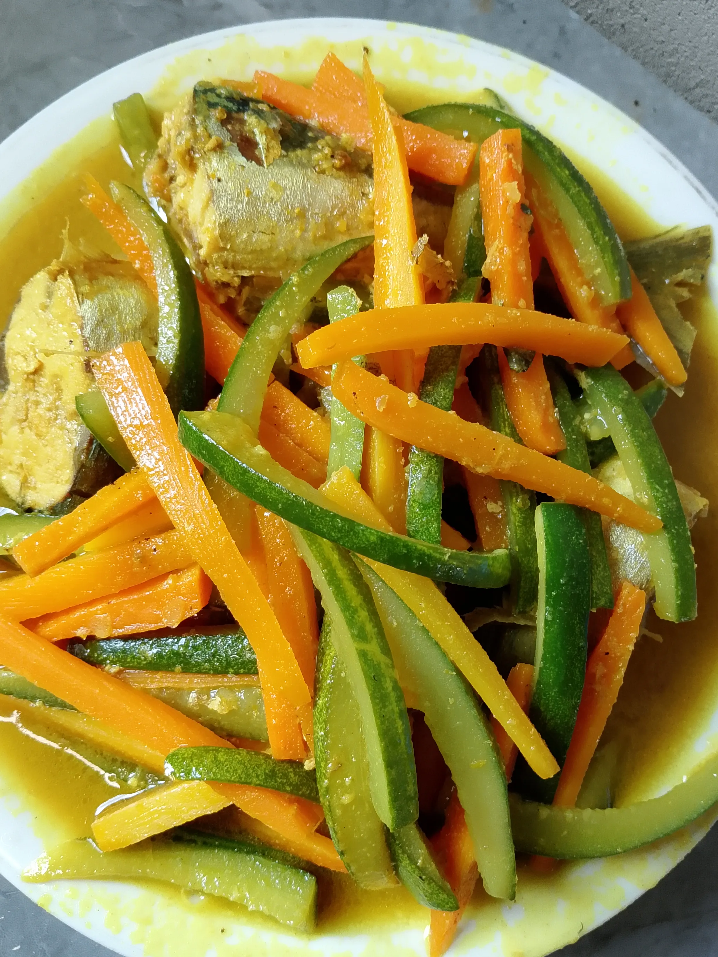 Recook Ikan kembung acar kuning