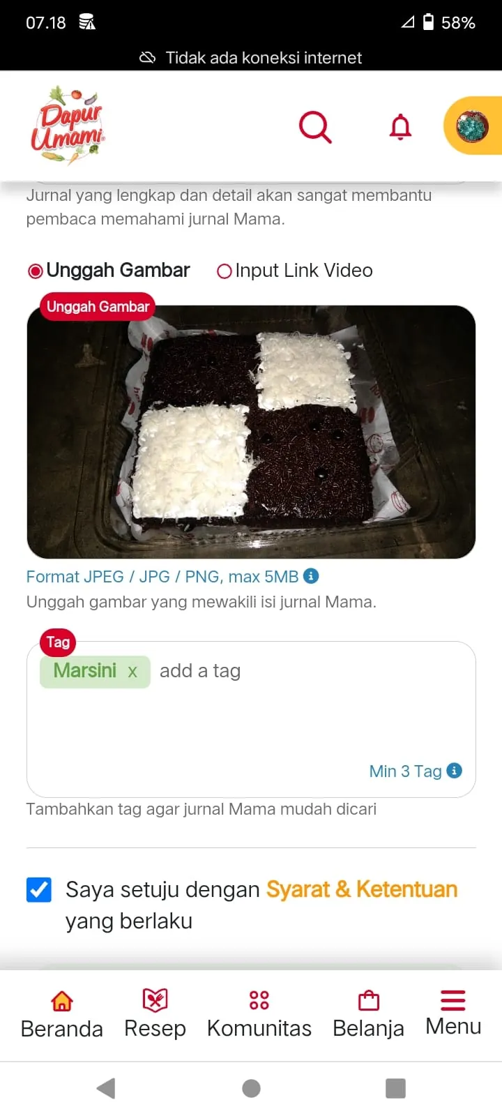 Brownis panggang lumer