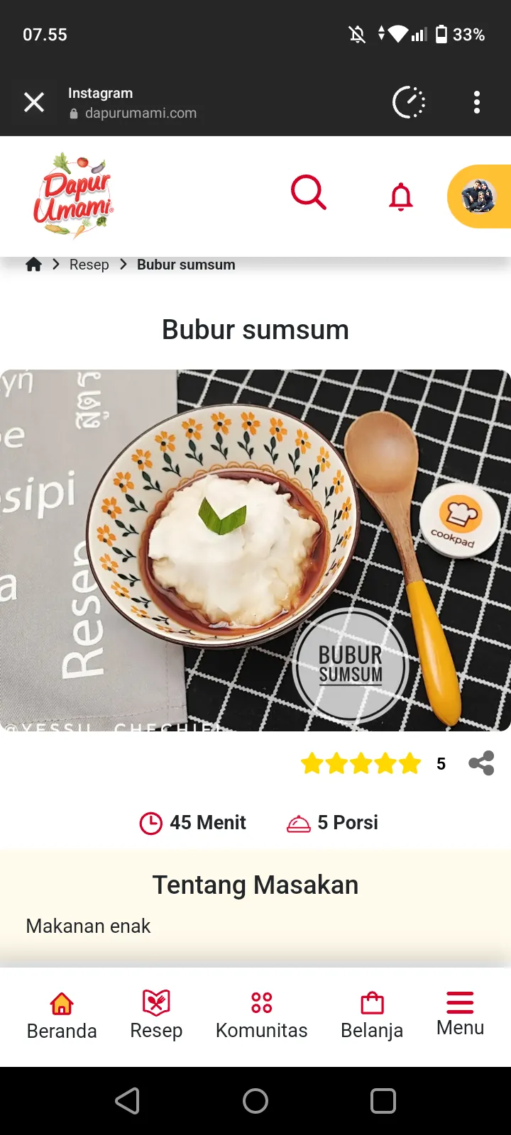 Bubur Sum Sum
