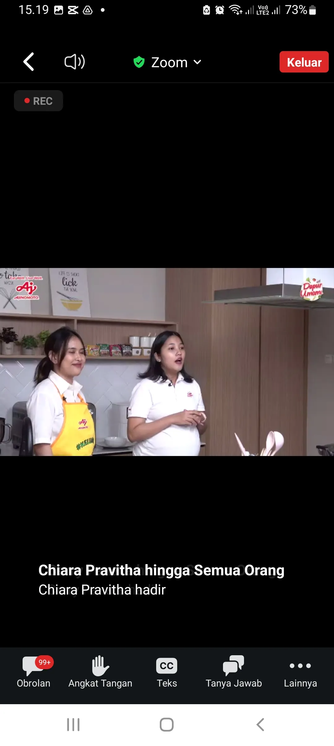 Dapet ilmu baru bersama Masako di dapur umami