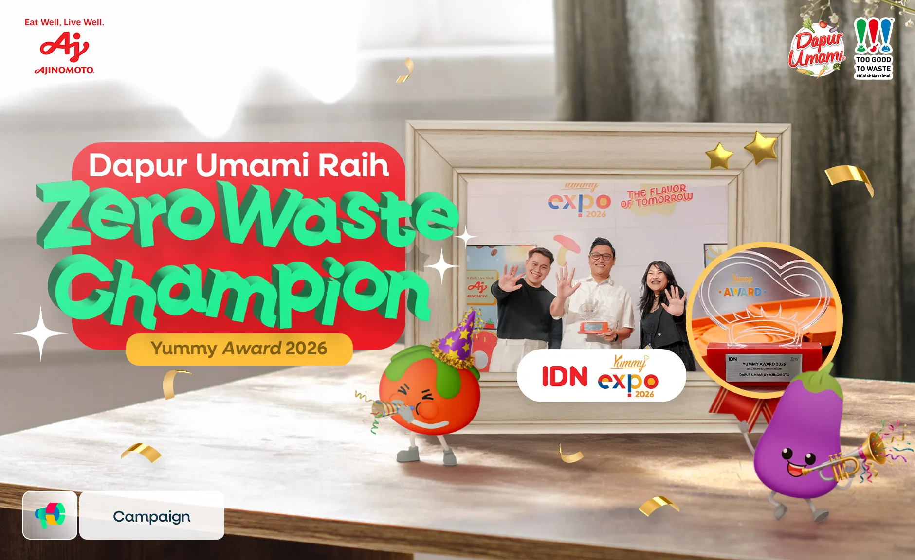 Dapur Umami Raih Zero Waste Champion Yummy Award 2026