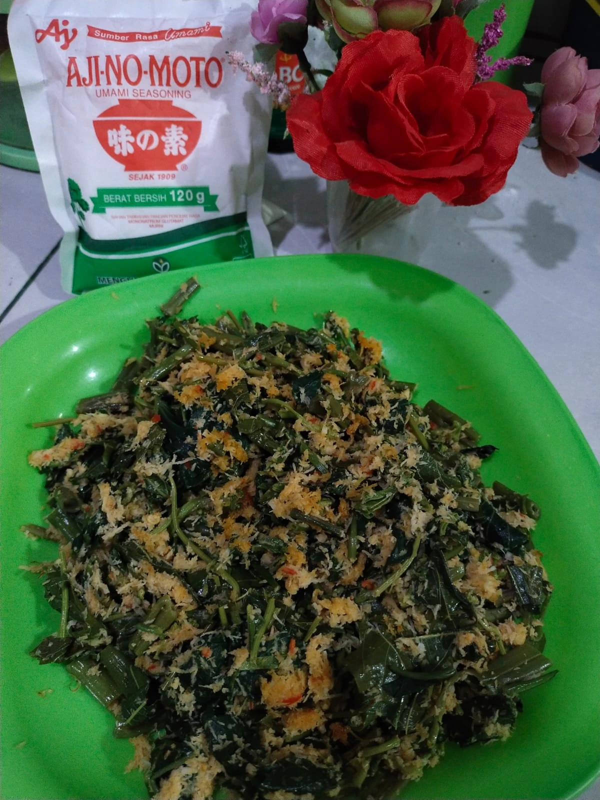 Day 1 #HidupLebihSehat sayur daun singkong saladnya orang banjar
