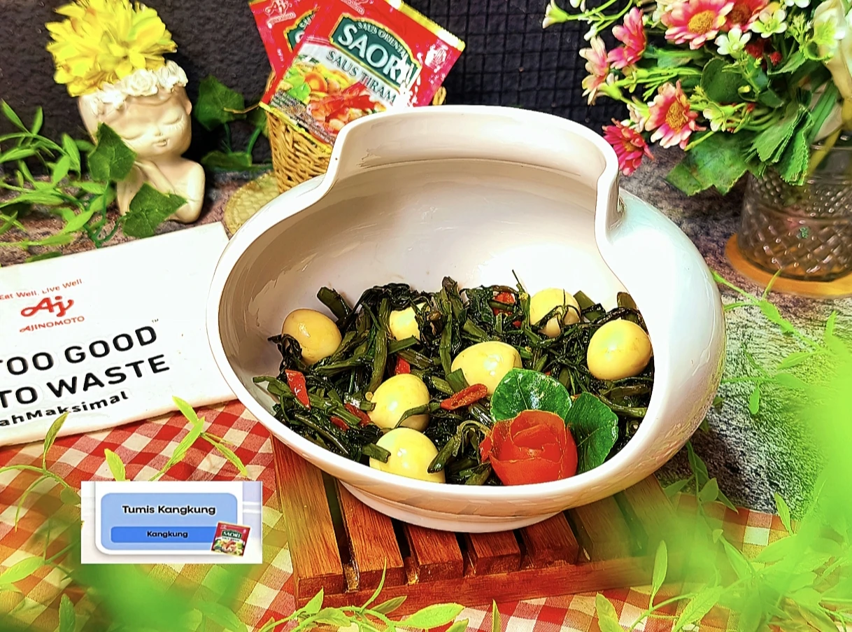 Day5-Masak Tumis Kangkung gaya efisien #7HariDapurBijak