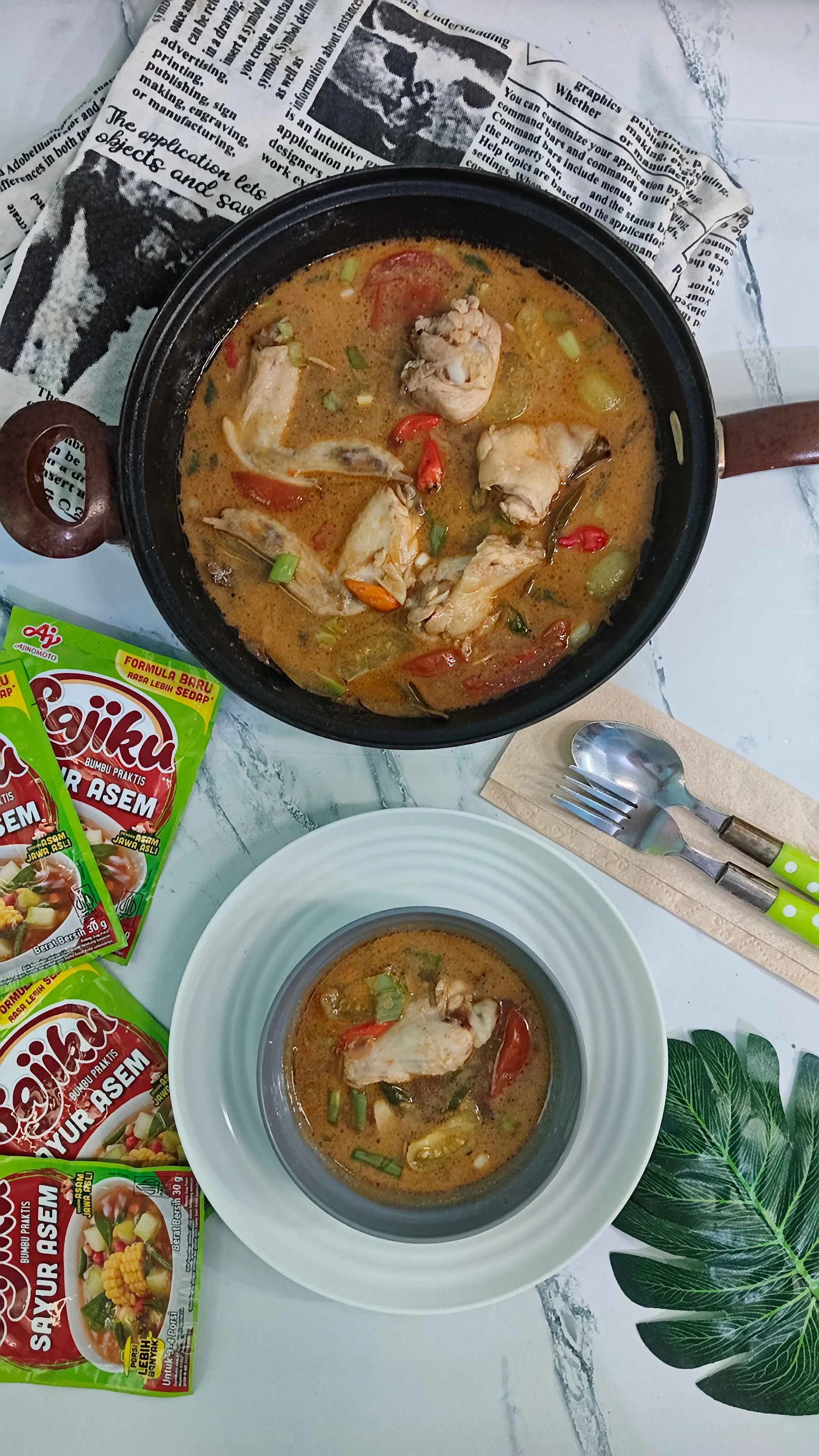 Recook Garang Asem Ayam Santan