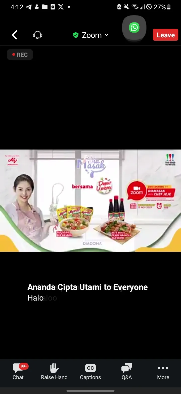 Diamasak Bareng Ajinomoto dan Chef Jeje
