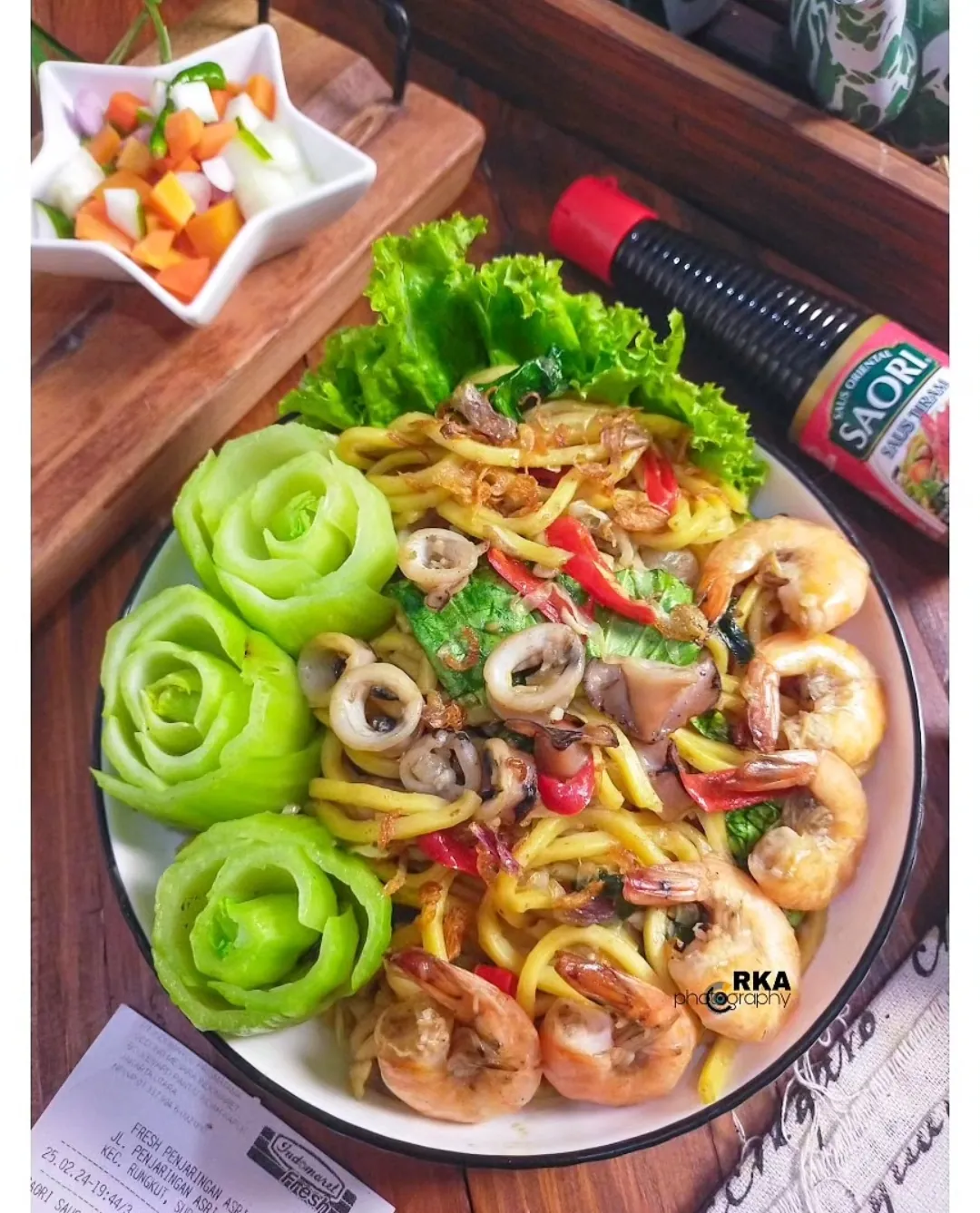 Recook Mie Goreng Seafood ala Saori Saus Tiram