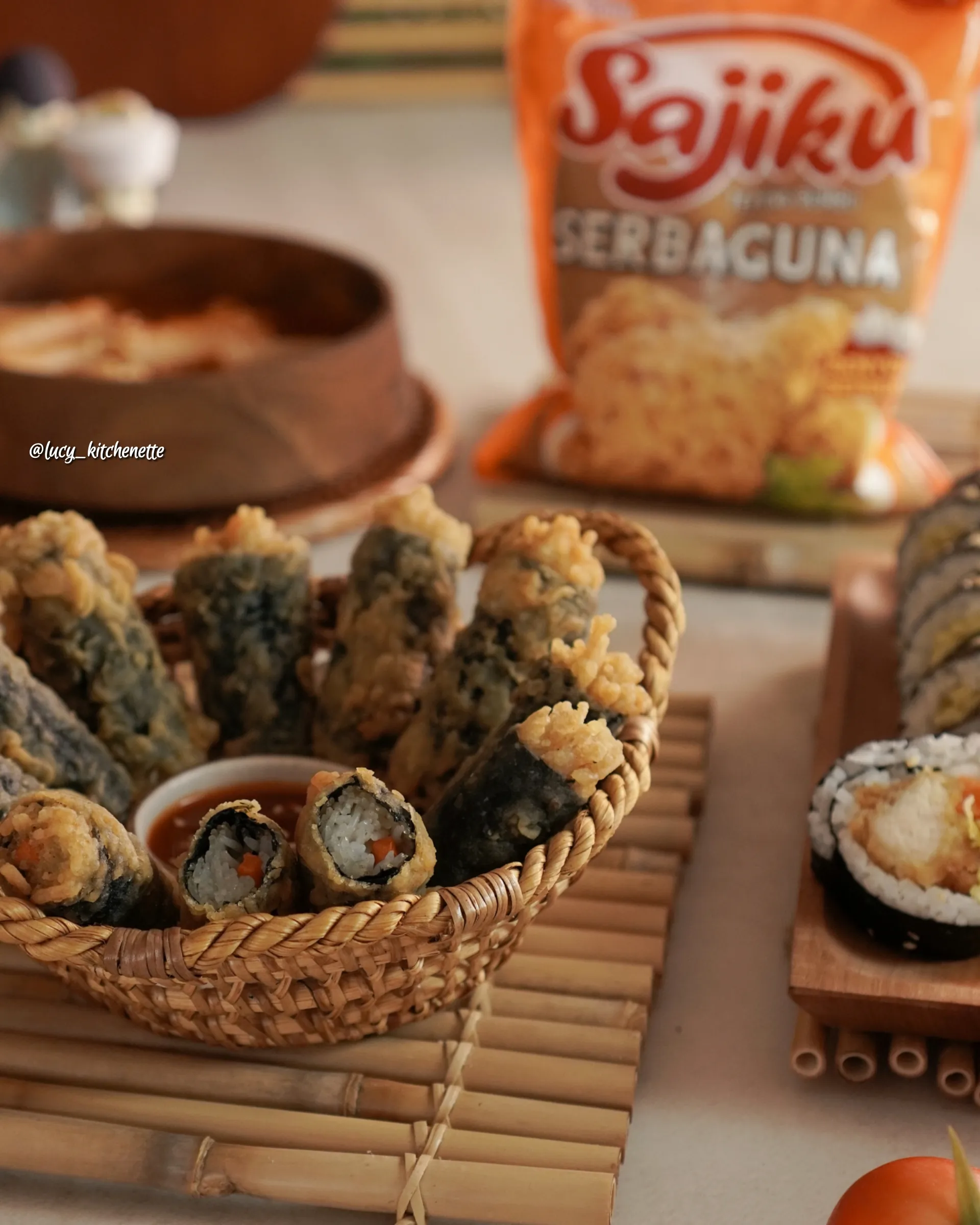 Gimmari garing dibalut Sajiku® Tepung Bumbu Serbaguna