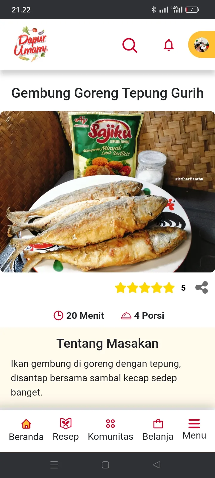 Ikan gembung goreng tepung