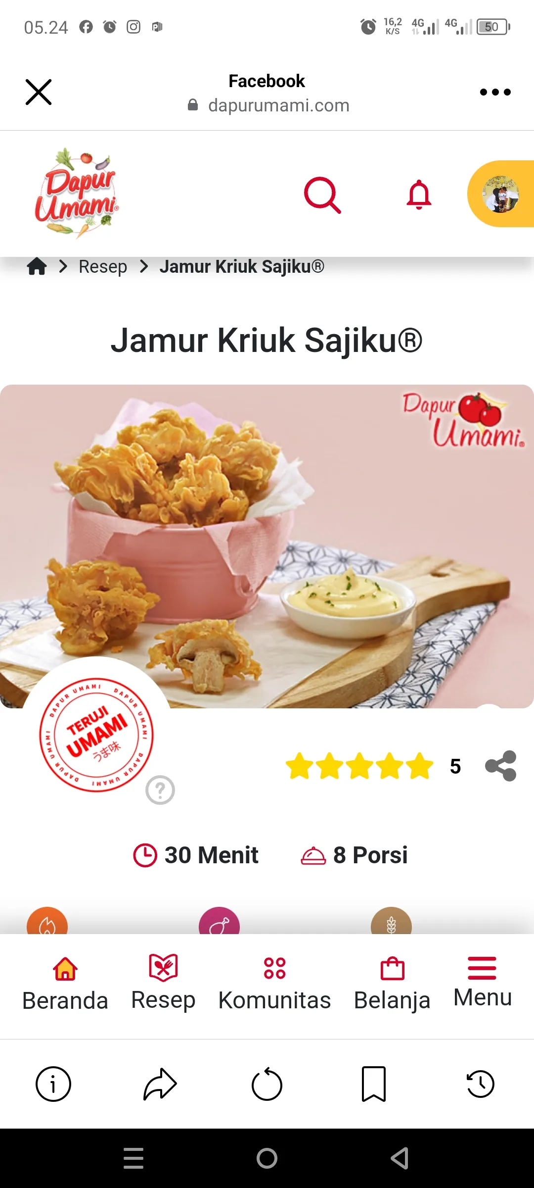 JAMUR KRIUK SAJIKU