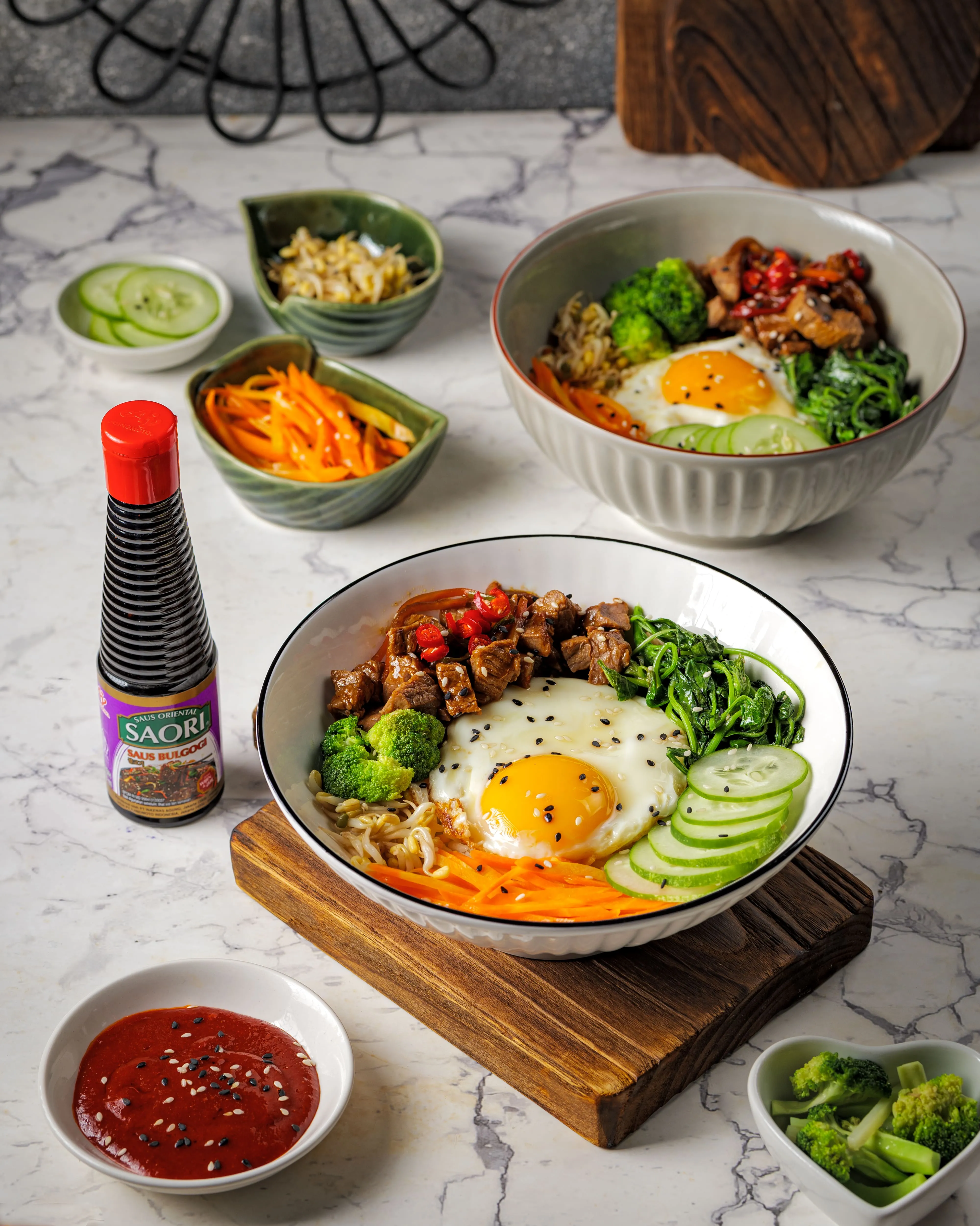 Korean Bibimbap with Beef Bulgogi