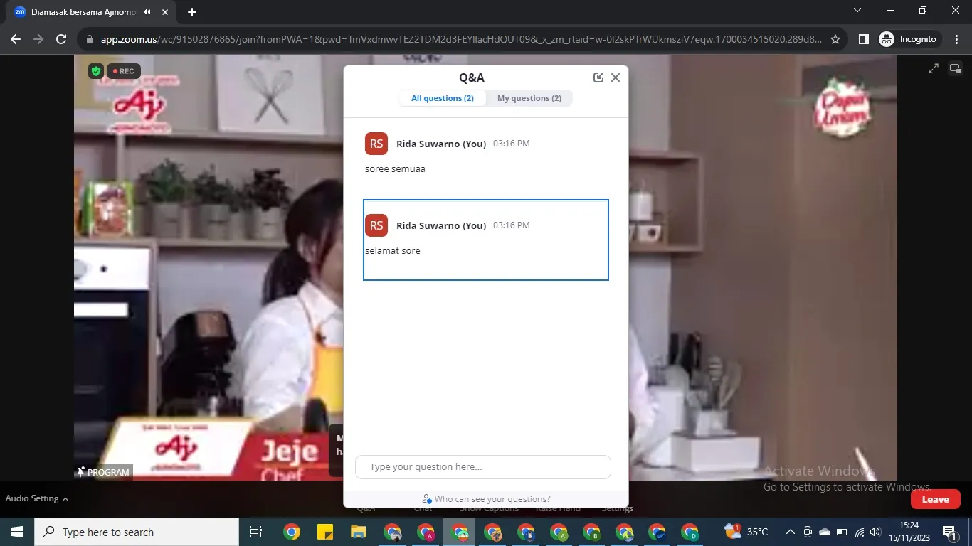Masak Bareng Chef Jeje