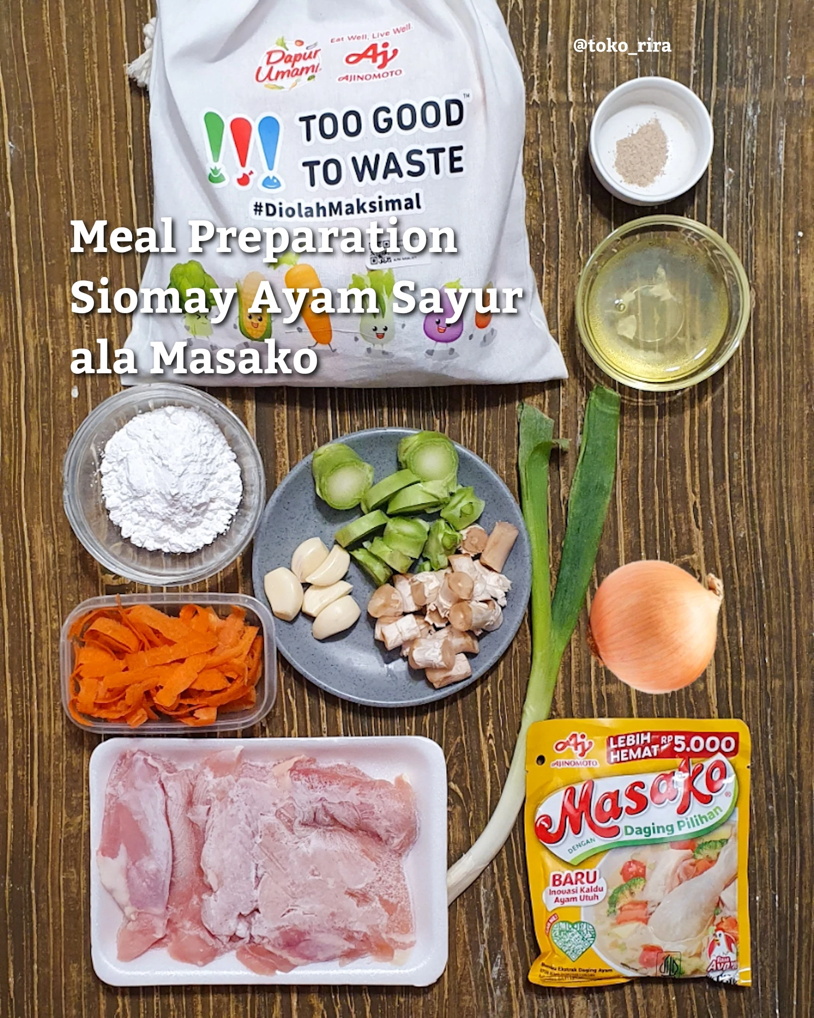 Meal Preparation Menu Minggu menu ke 2: SIOMAY AYAM SAYUR #7haridapurbijak