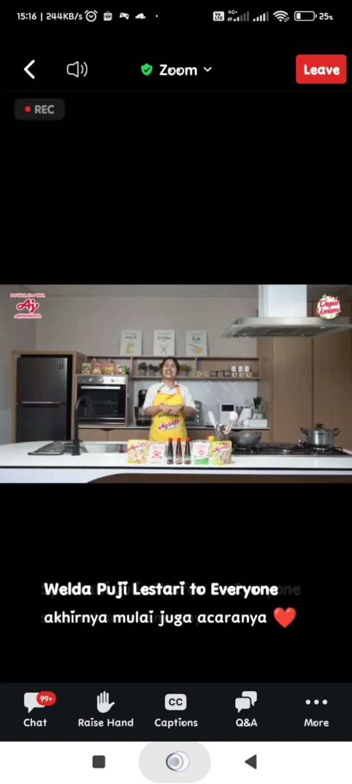 Memasak bersama chef jeje