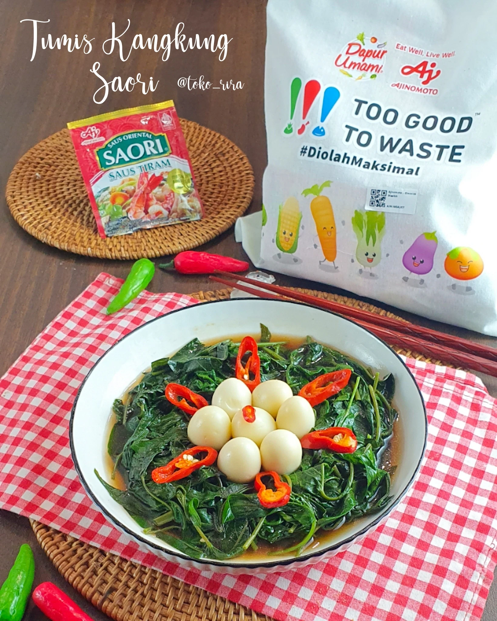 Menu Jumat: Menu ke 2 TUMIS KANGKUNG SAORI#7haridapurbijak