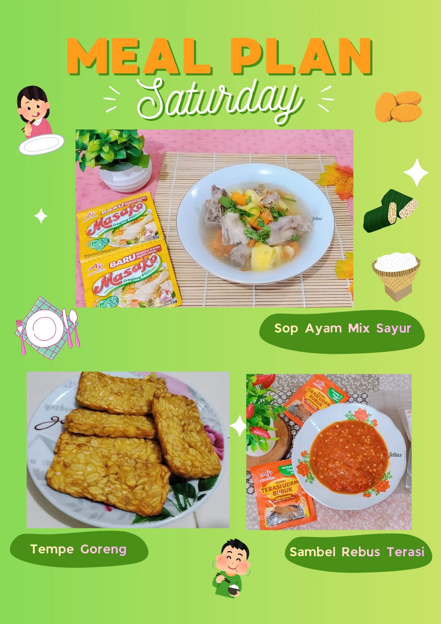 Menu Sabtu (#MealPlanUmamichi)