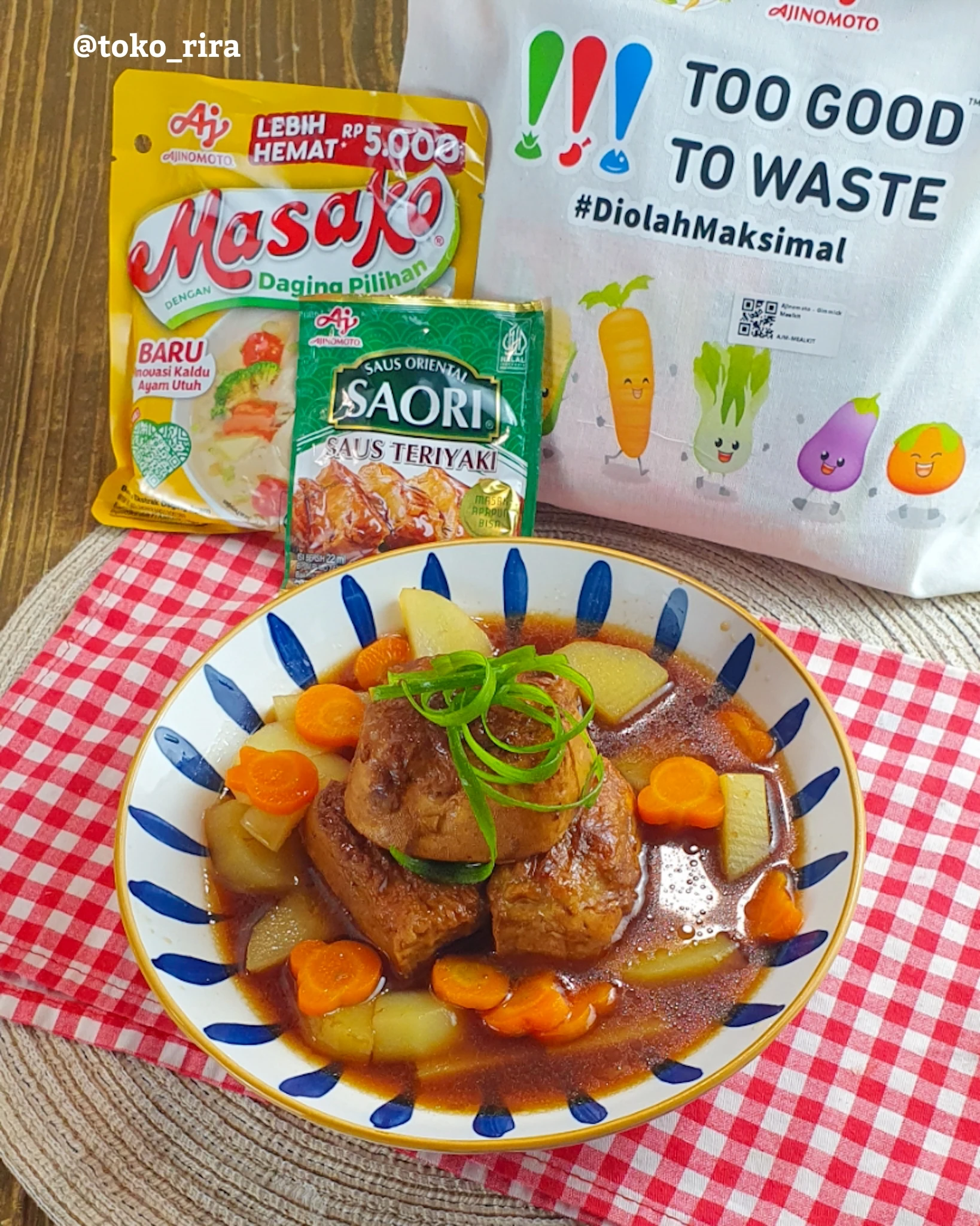 Menu Sabtu menu ke 2 : SEMUR TAHU ISI AYAM #7haridapurbijak
