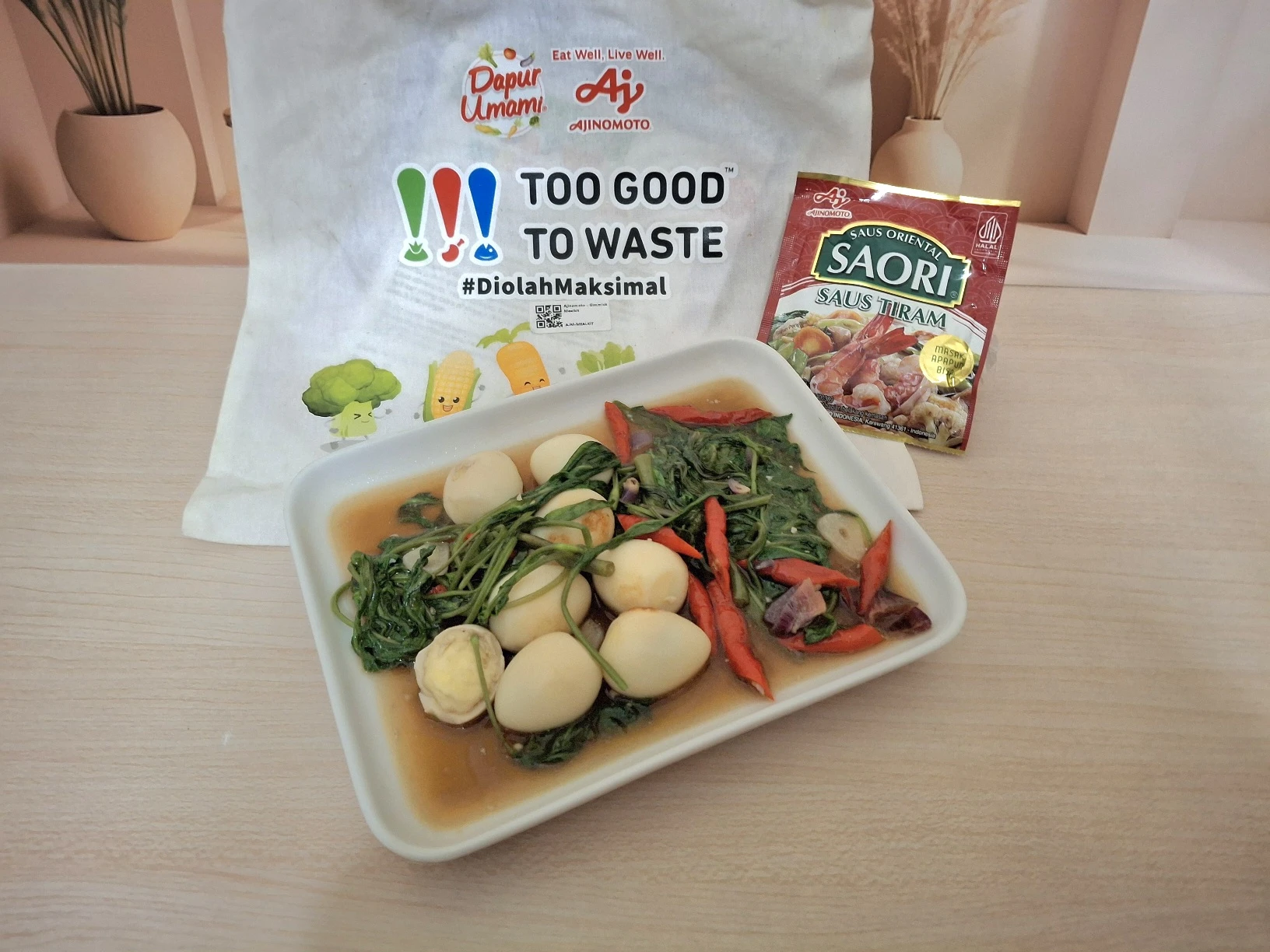 Menu Tumis Kangkung Telur Puyuh #7HariDapurBijak