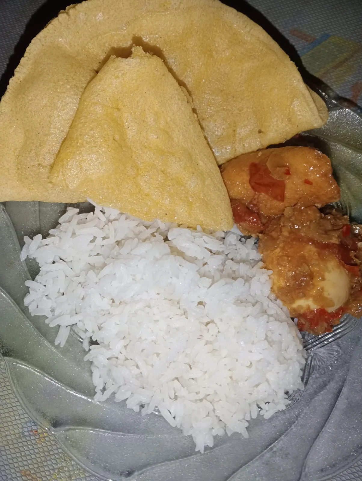 Menuku pagi ini, telur tahu bumbu bali