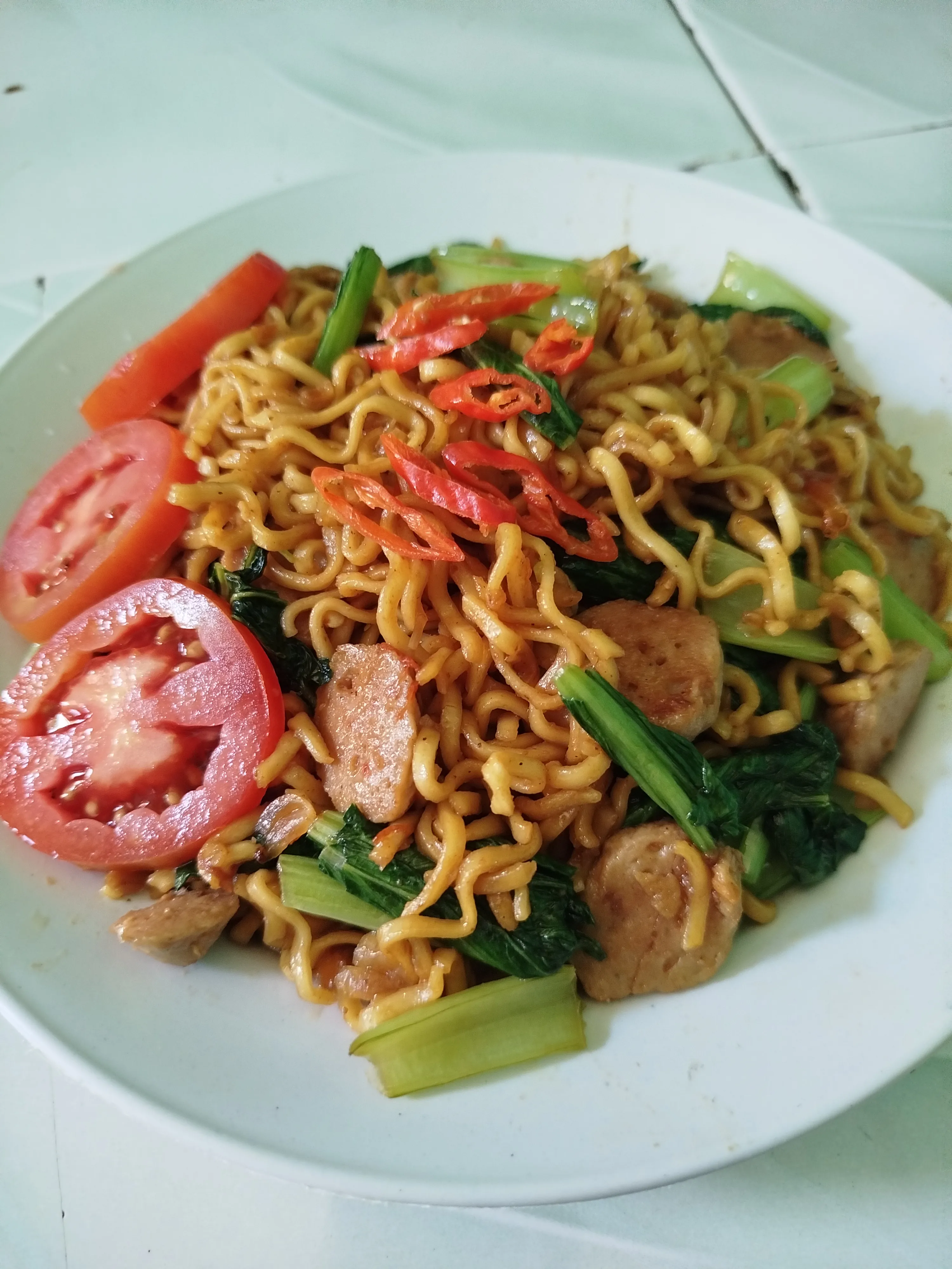 Mie goreng bakso simple