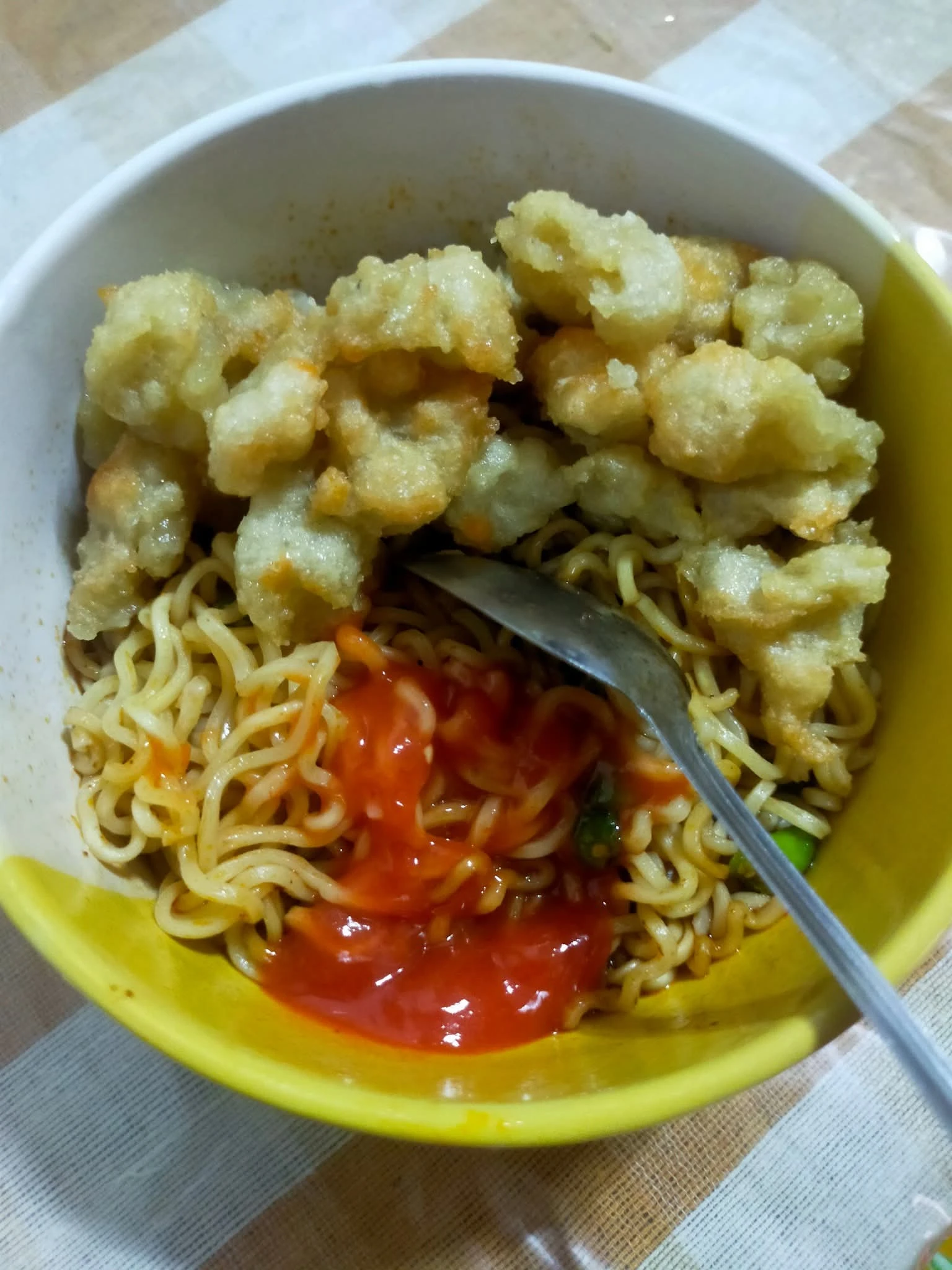 Mie tekwan goreng, cara lain menikmati tekwan