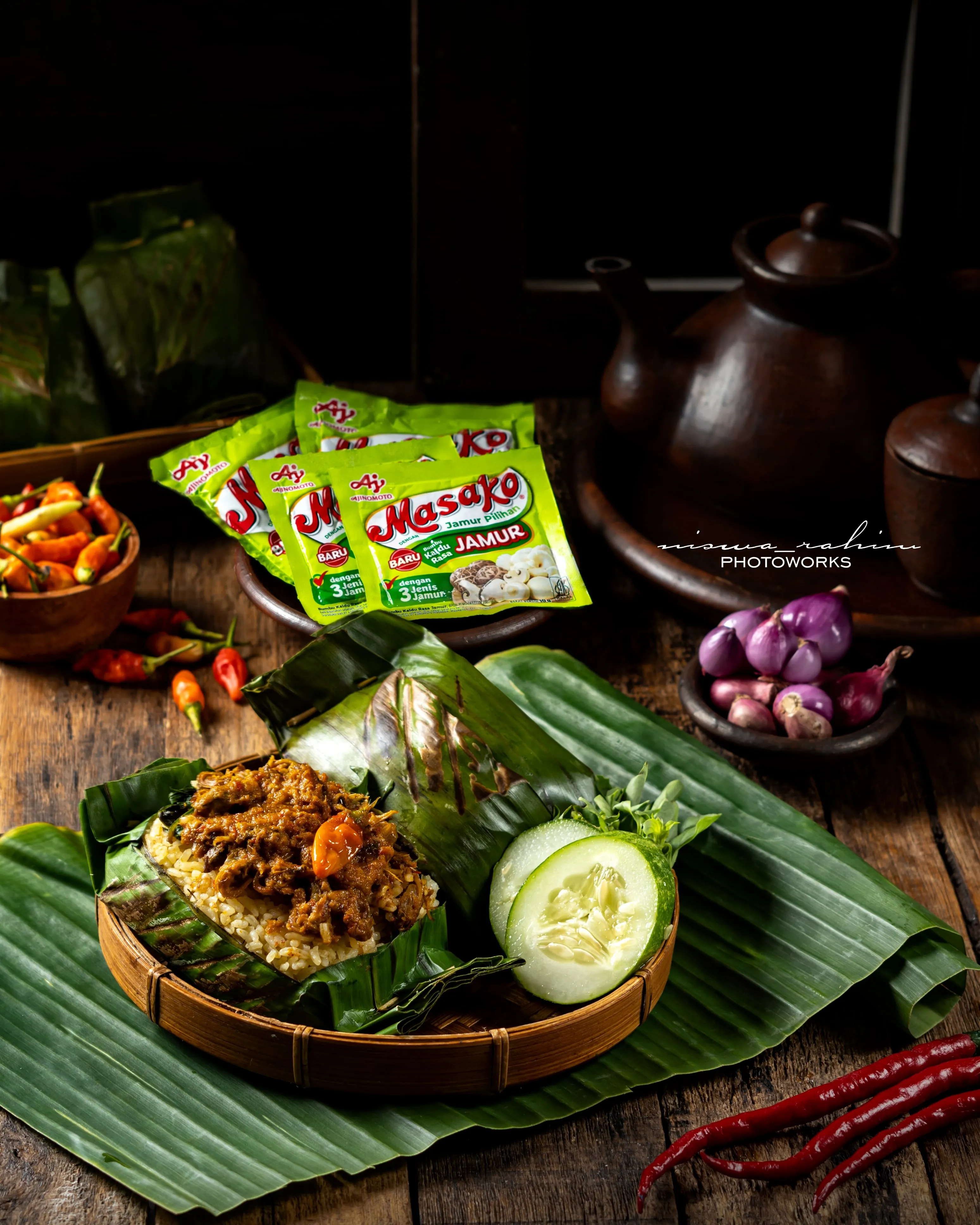 Nasi Bakar Rendang Kerang