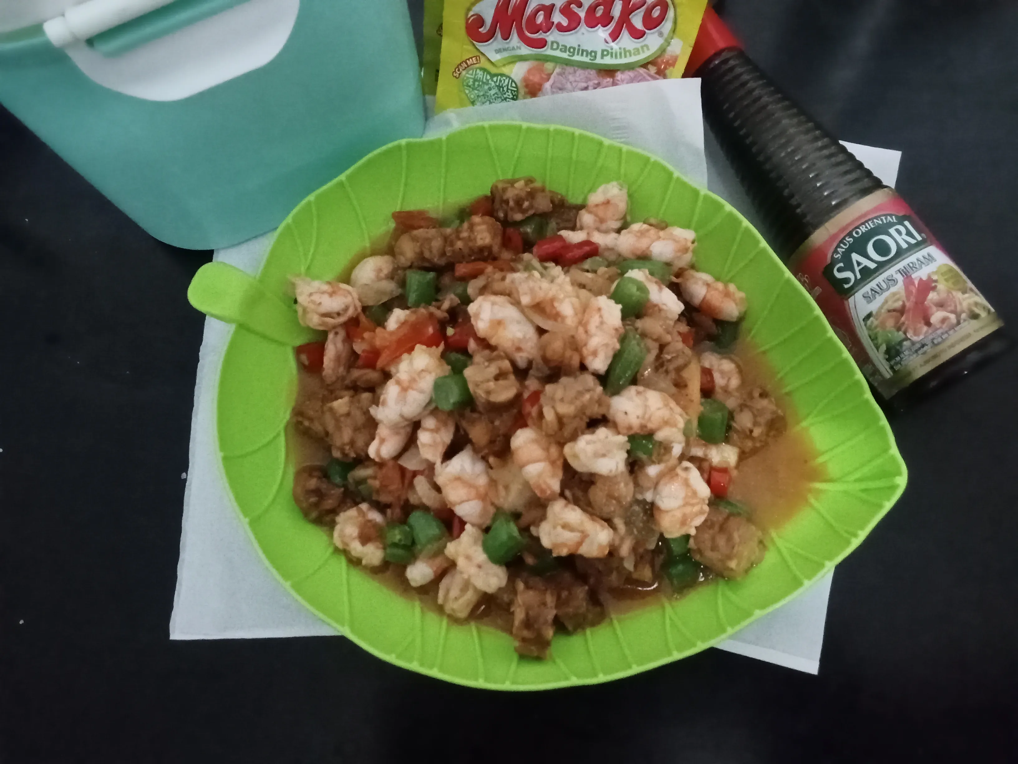 Orak Arik Udang dan Tempe
