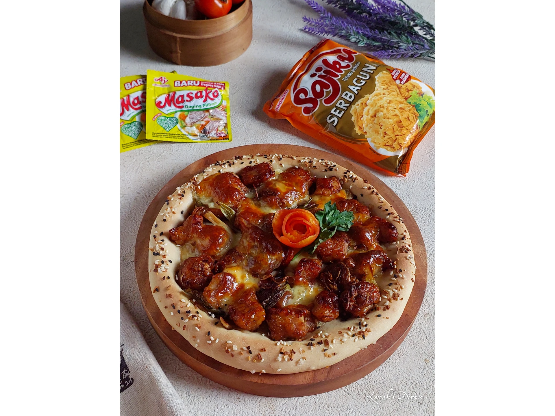 Pizza Ayam Popcorn Manis