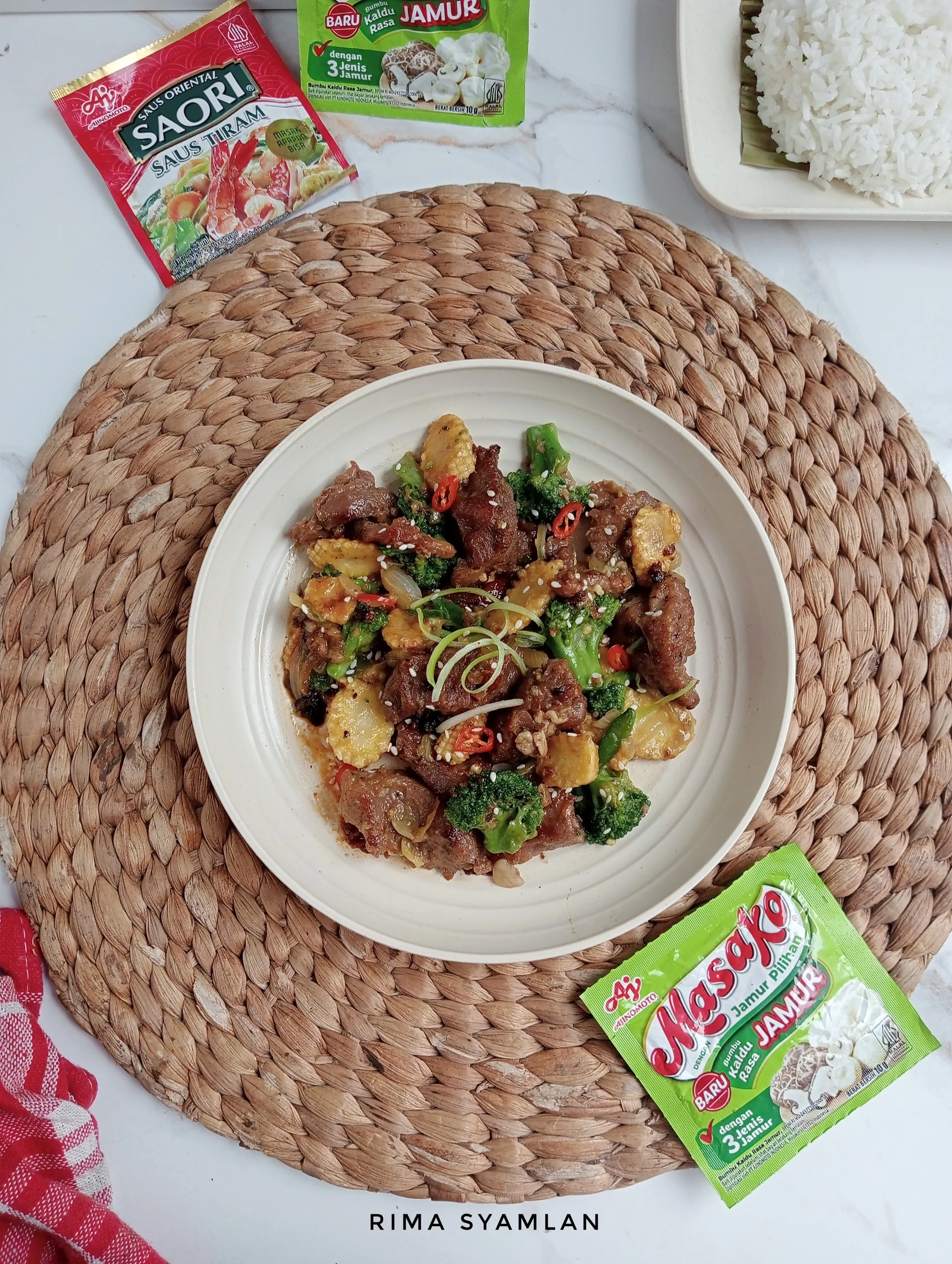 Recook Tumis Daging Cah Brokoli ala mami Shireen