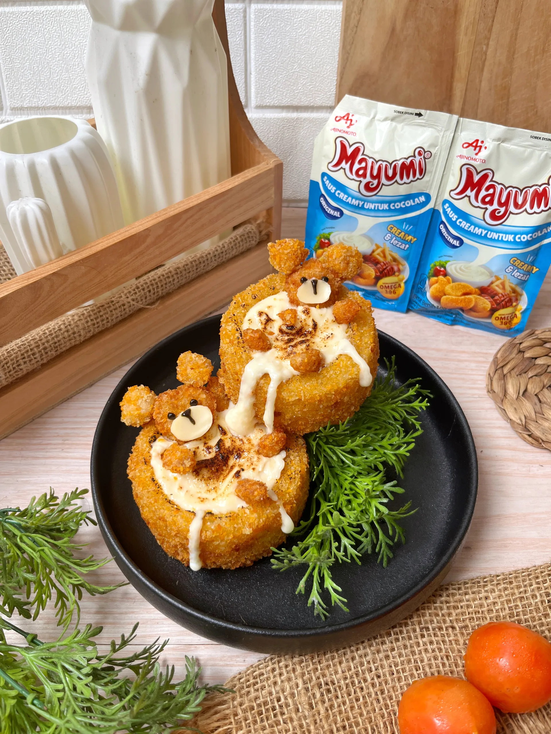 Rice Chicken Filling with Tartar Sauce