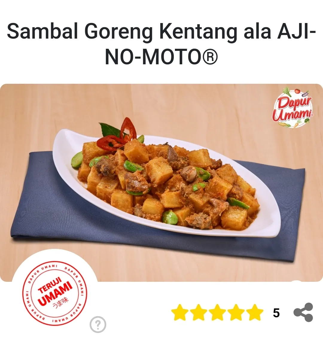 sambal goreng kentang ala Ajimomoto